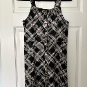 Stylish SO Girls Black and White Plaid Dress